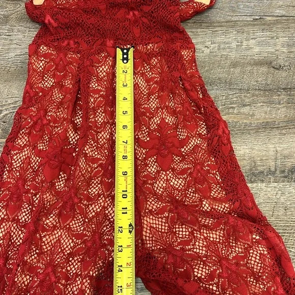Nightcap x Free People Red Lace Jumpsuit – Size 2 – Made in USA